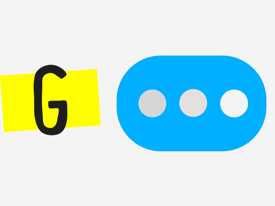 The GoodMine logo next to a text message typing indicator bubble